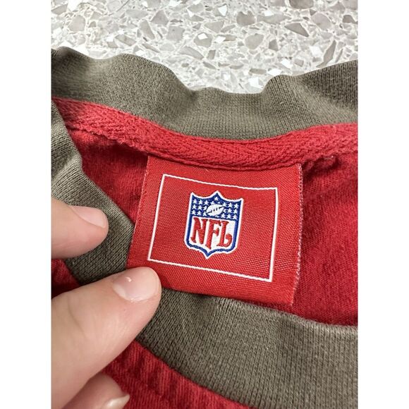 Y2K Tampa Bay Buccaneers Sewn On Patch Red Large T-shirt XL - Picture 6 of 7